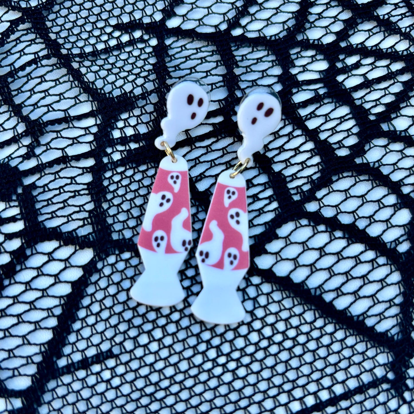 Lava Lamp Ghost Earrings