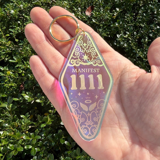 111 Holographic Keychain