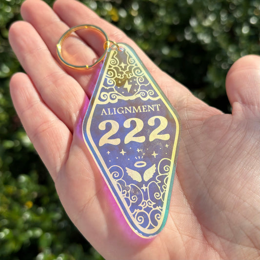 222 Holographic Keychain