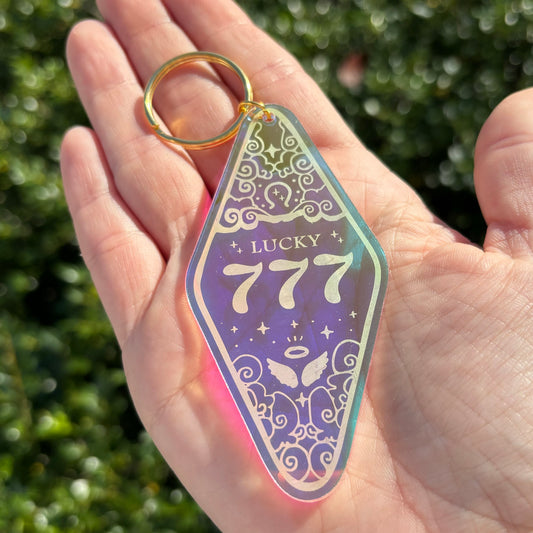 777 Holographic Keychain