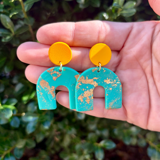 Polymer Clay Arch Earrings