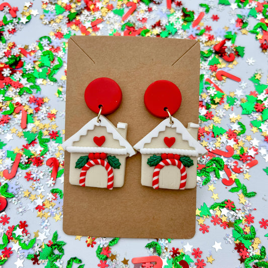 Gingerbread House Earrings