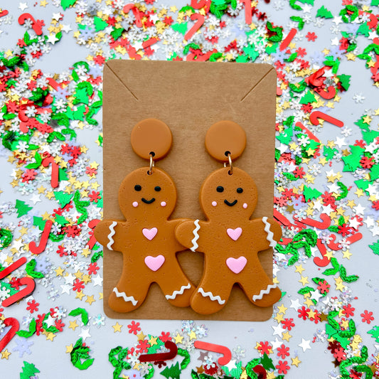 Gingerbread Man Earrings