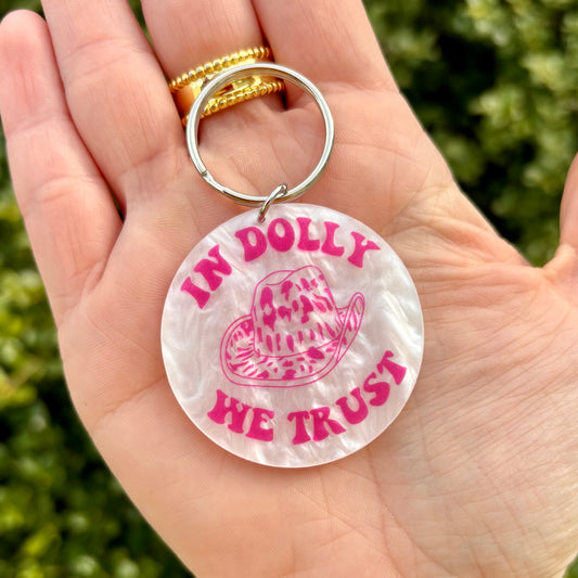 Dolly We Trust Keychain
