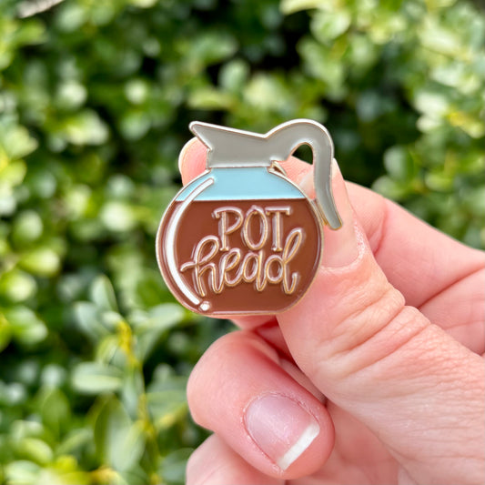 Pot Head Enamel Pin