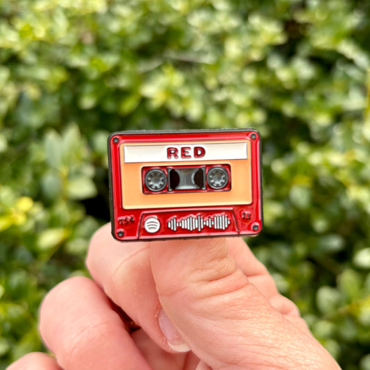Red Album Enamel Pin