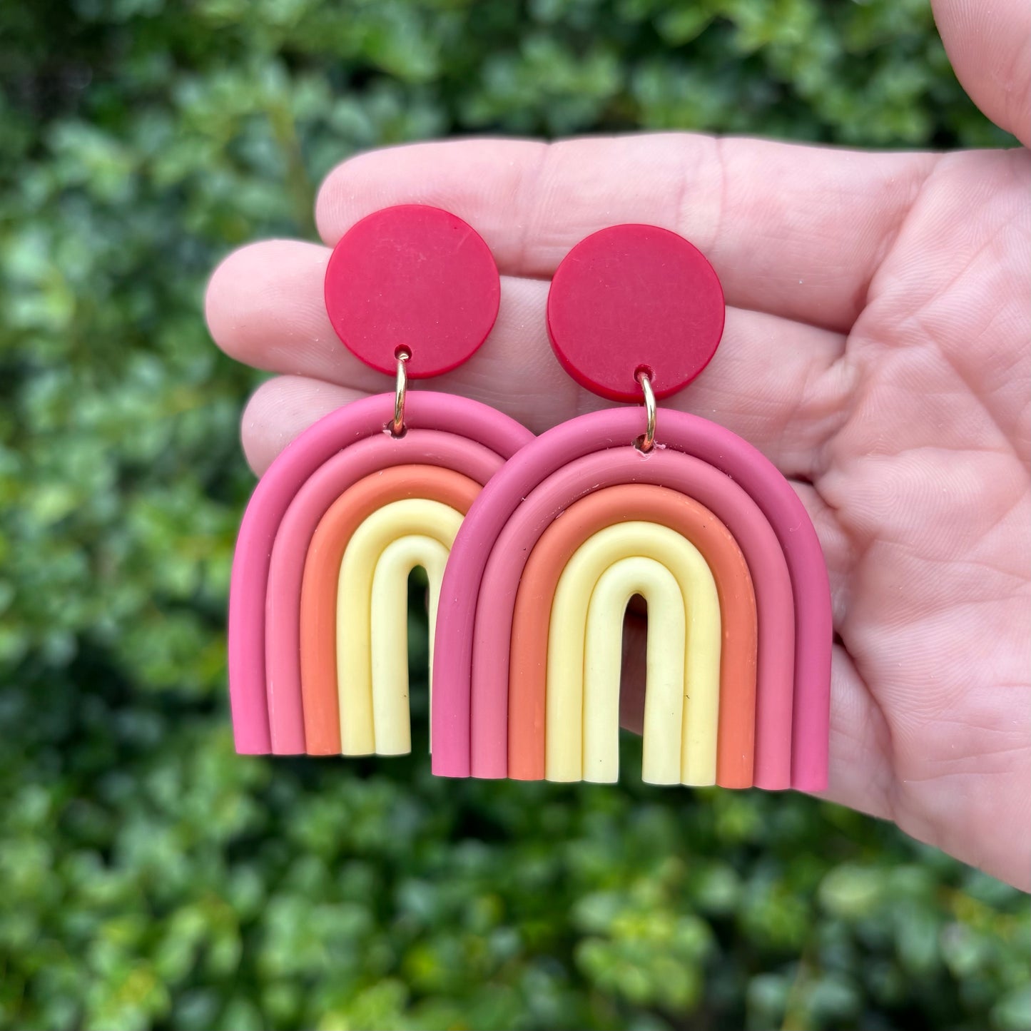 Red & Yellow Rainbow Earrings