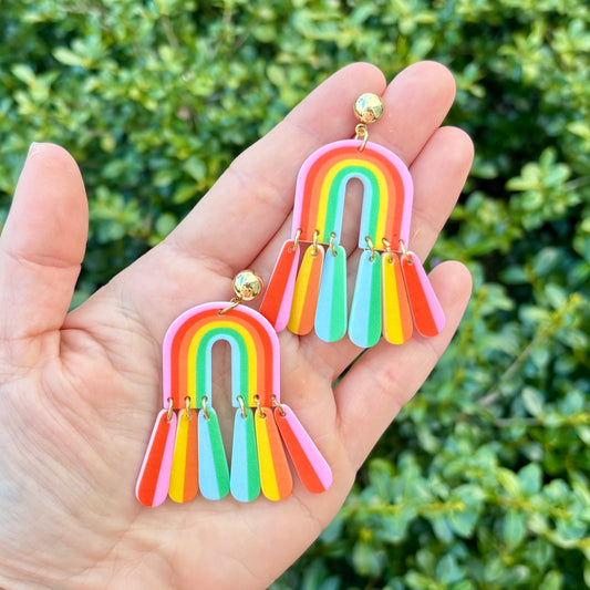 Rainbow Waterfall Earrings