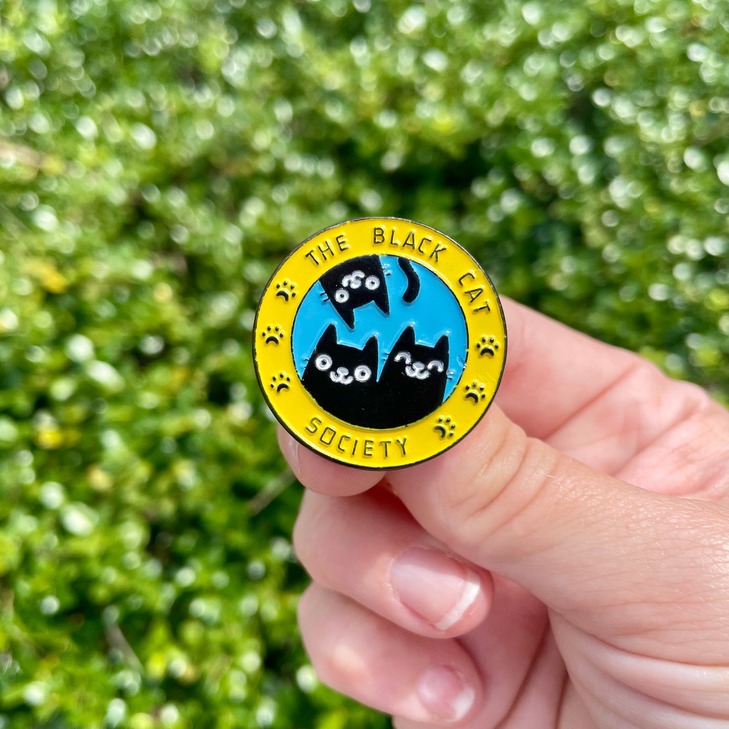 Black Cat Society Enamel Pin