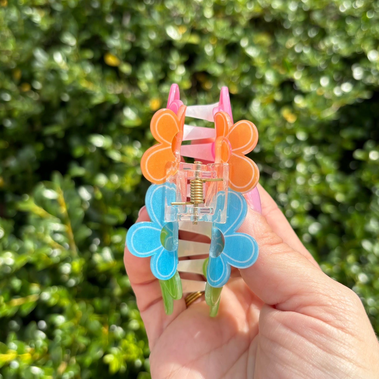 Pastel Flower Claw Clip