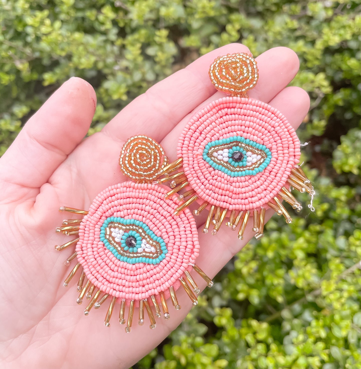 Round Eye Statement Earrings