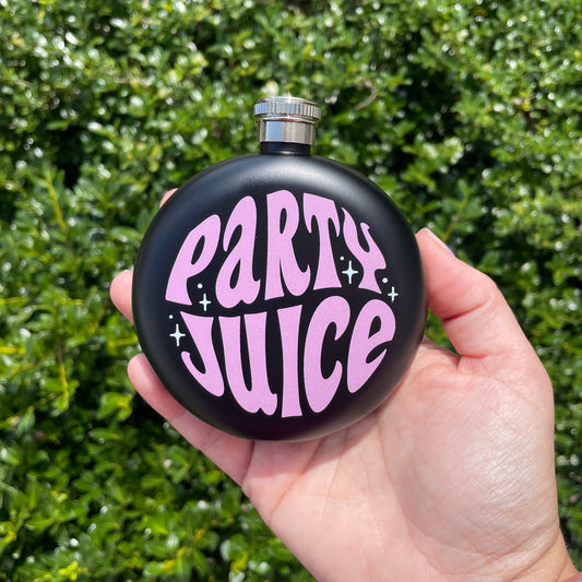 Black Round 'Party Juice' Flask