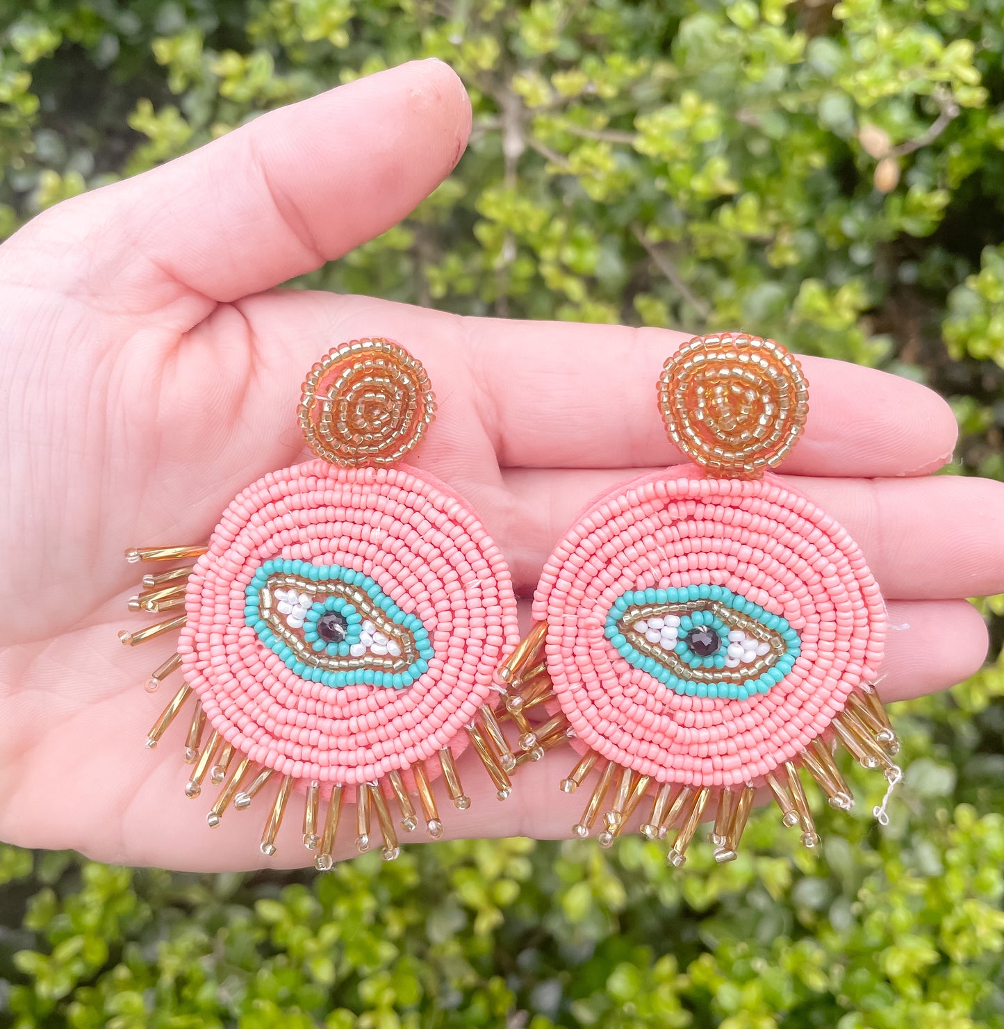 Round Eye Statement Earrings